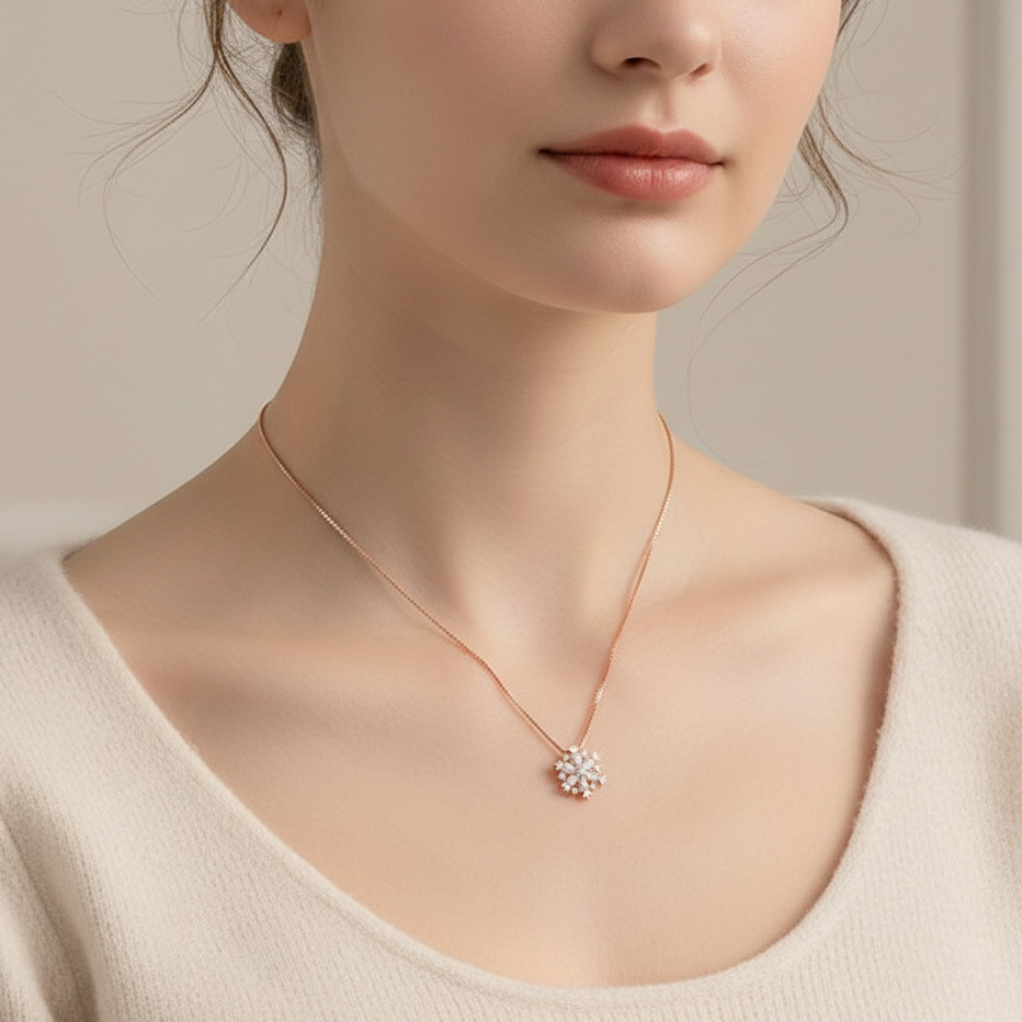 Saoirse - Necklace with Crystal Snowflake