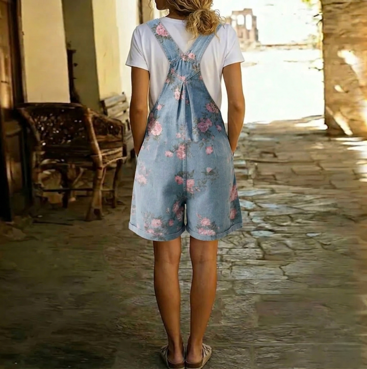 Jonna™ | Vintage floral denim jumpsuit