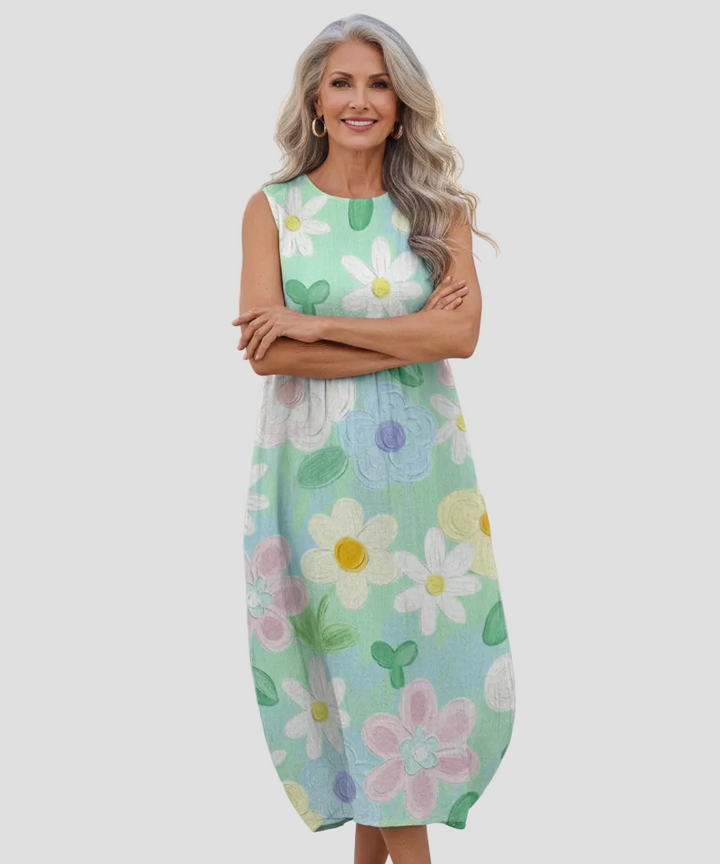 Ciara | Pastel Floral Midi Dress