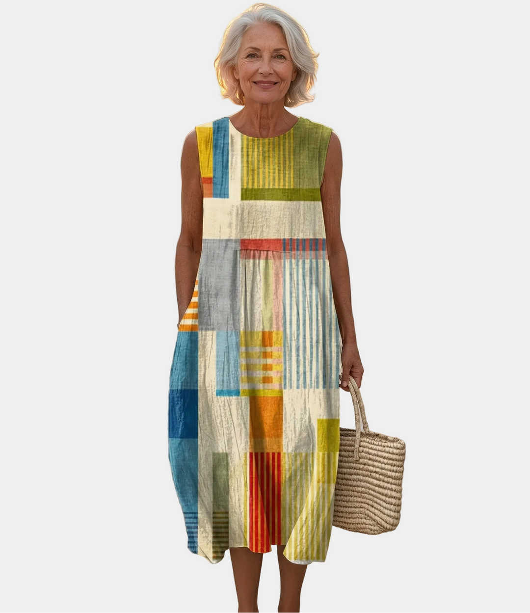 Vibeke | Geometric Midi Dress
