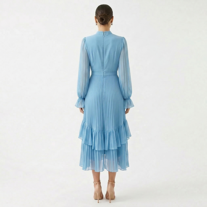 Róisín - Pleated Dress with Wide Sleeves