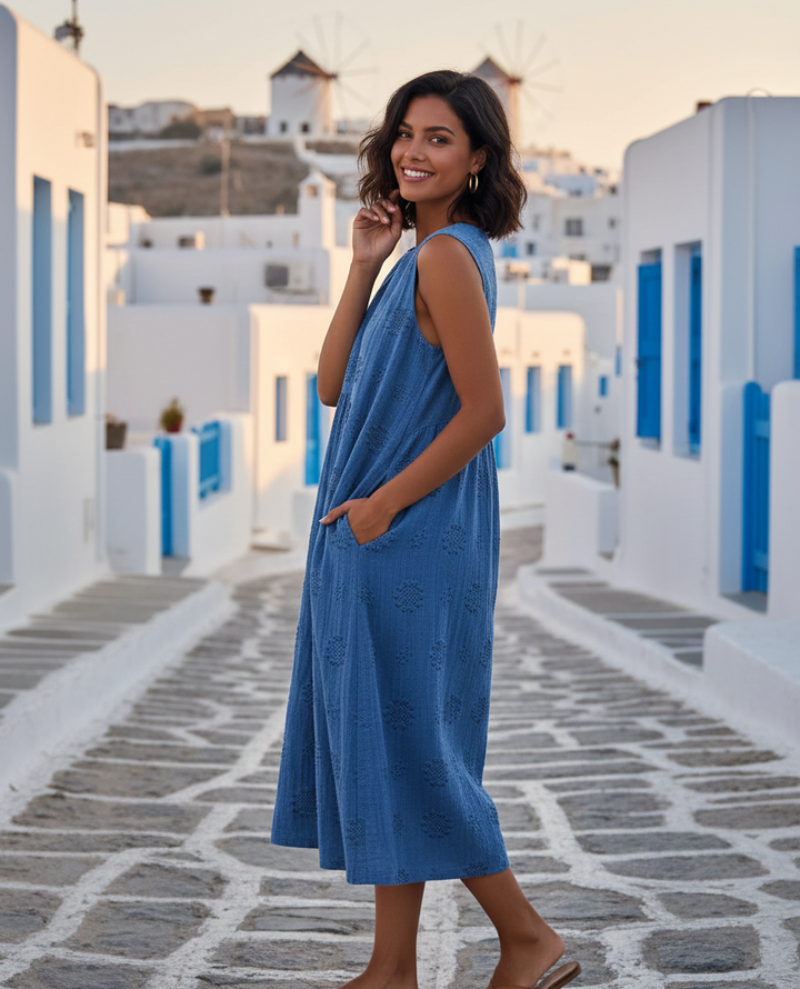 Doireann | Embroidered Midi Dress