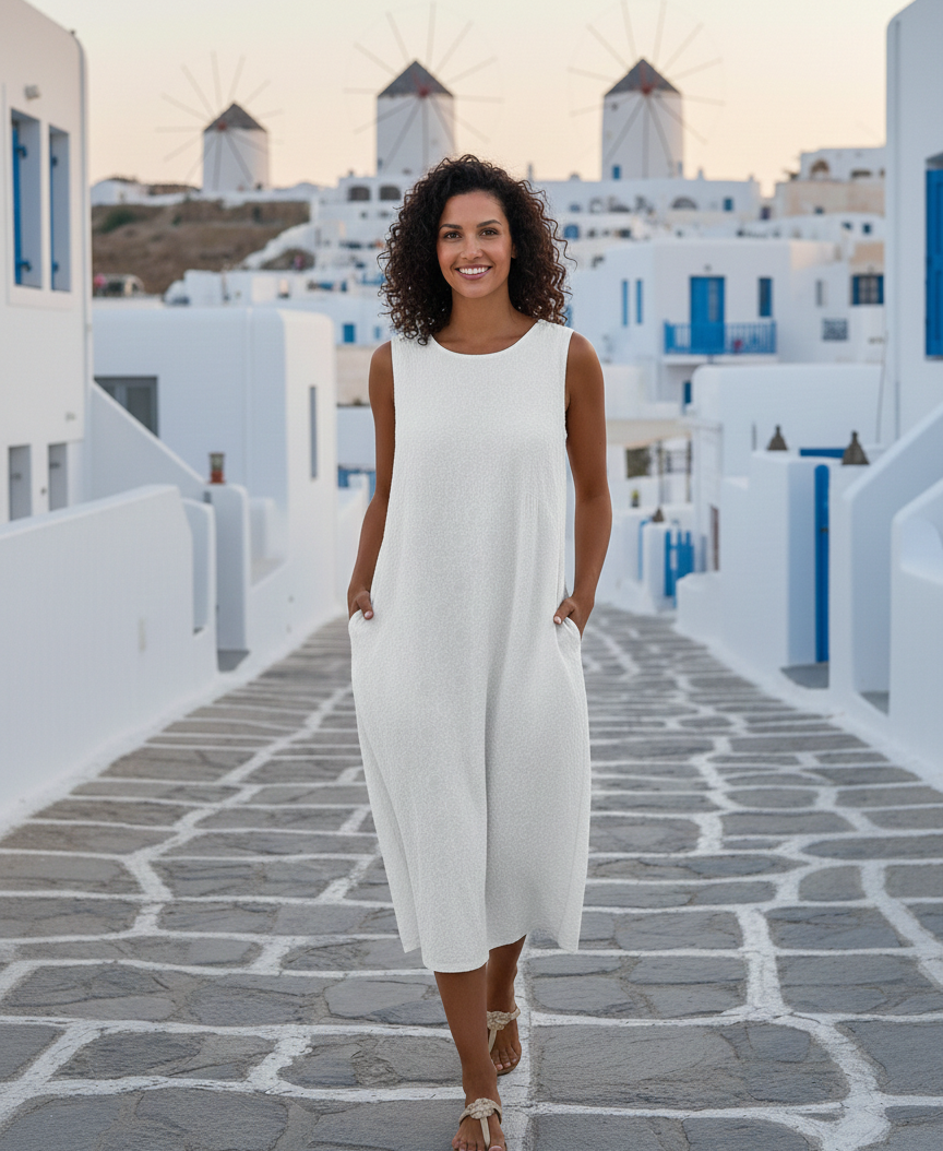 Doireann | Embroidered Midi Dress