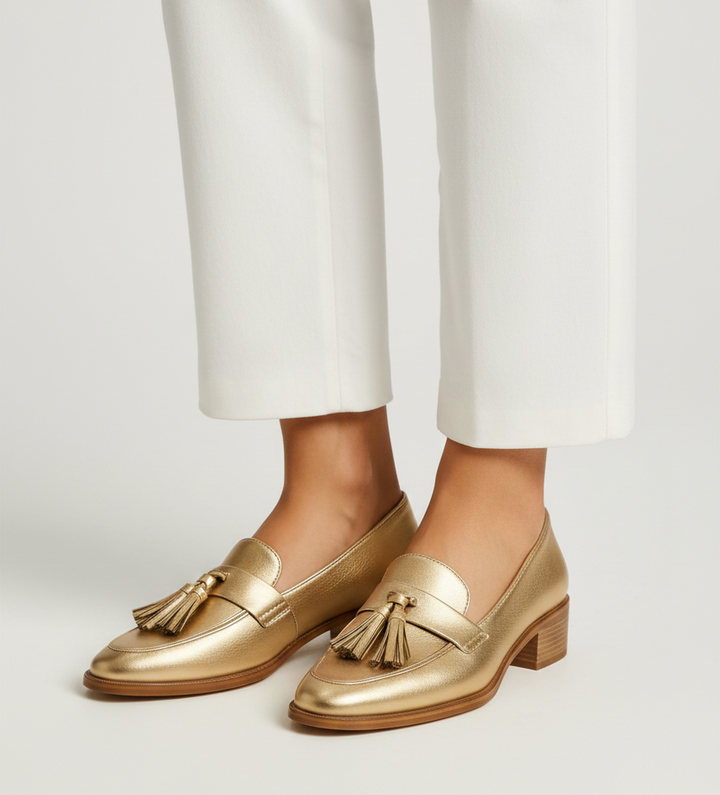 Kaja - Shoes with gold heel