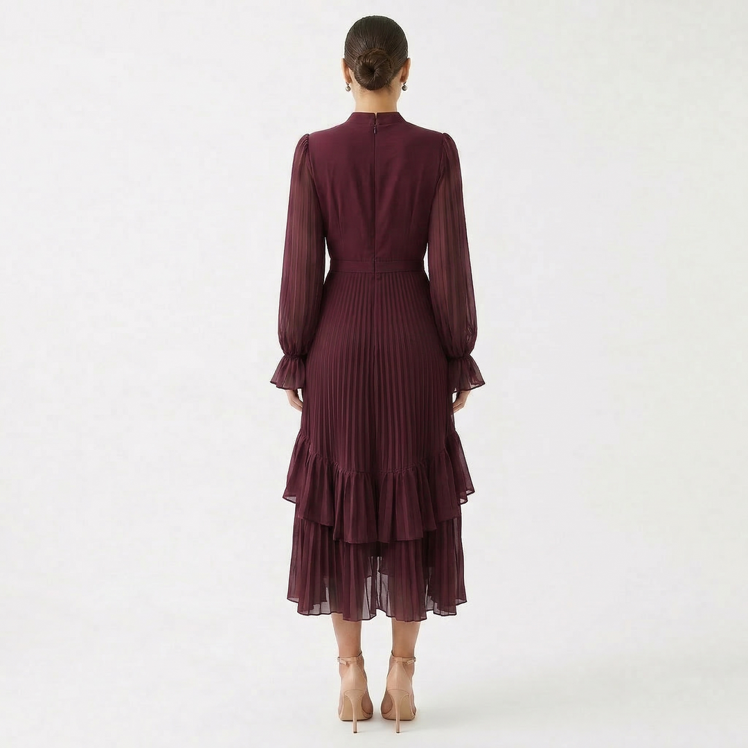 Róisín - Pleated Dress with Wide Sleeves