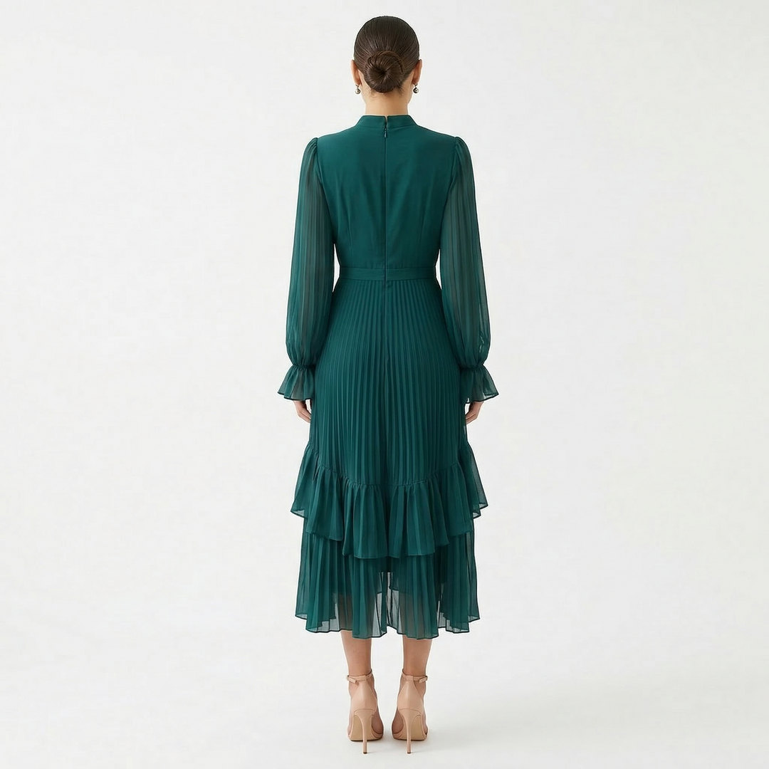 Róisín - Pleated Dress with Wide Sleeves