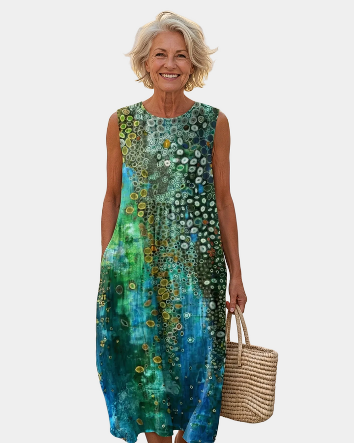Gloria | Coral Midi Dress