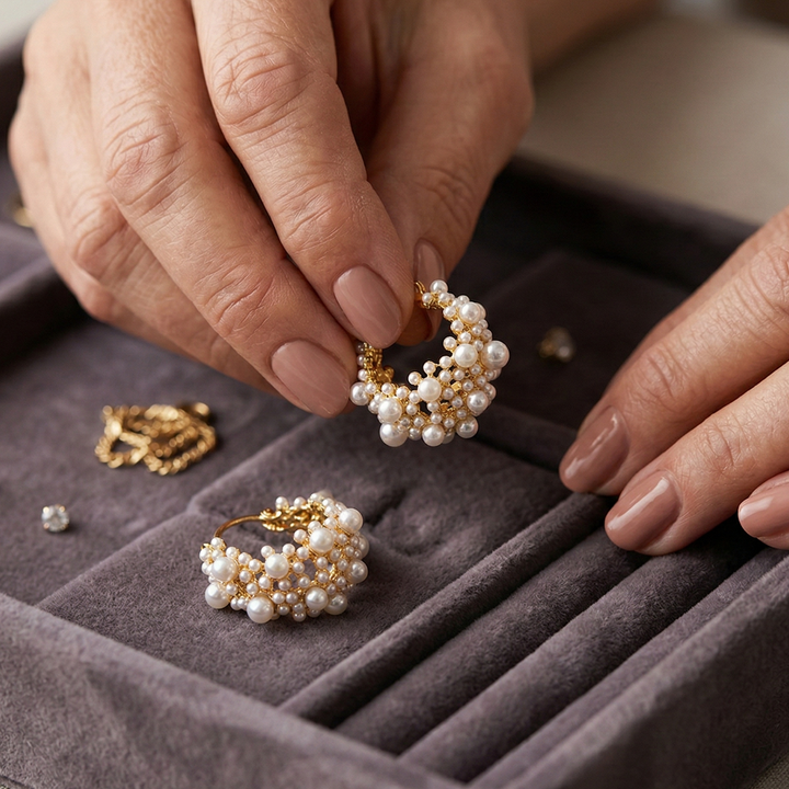 Aoife - Earrings with Pearls