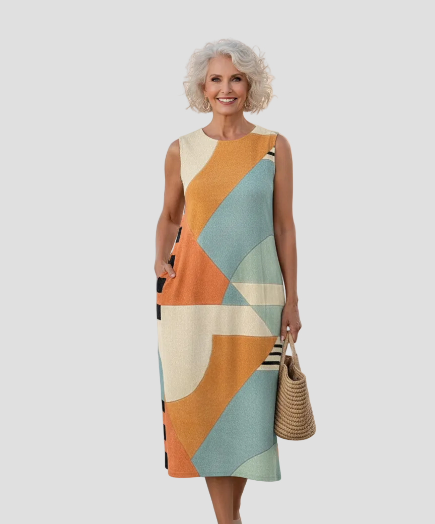 Arrow | Geometric Midi Dress
