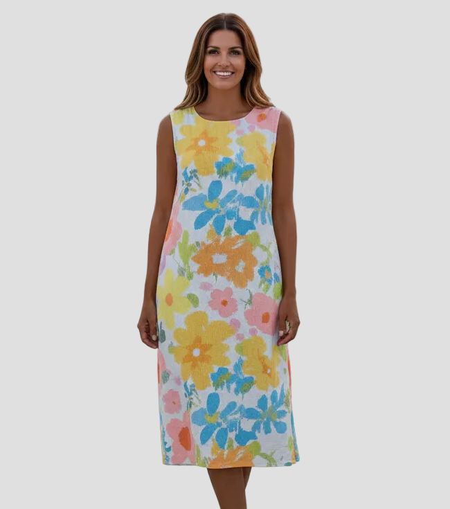 Aoife | Pastel Floral Midi Dress