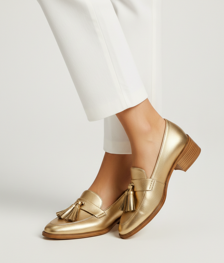 Kaja - Shoes with gold heel