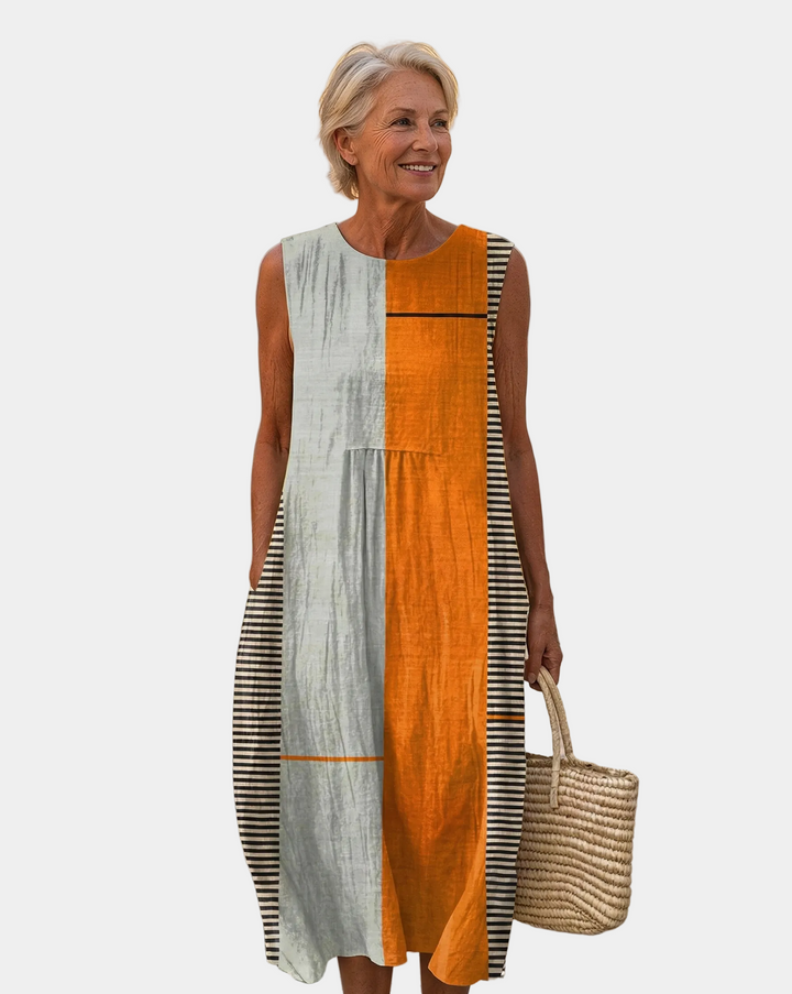 Aisling | Colorblock Midi Dress