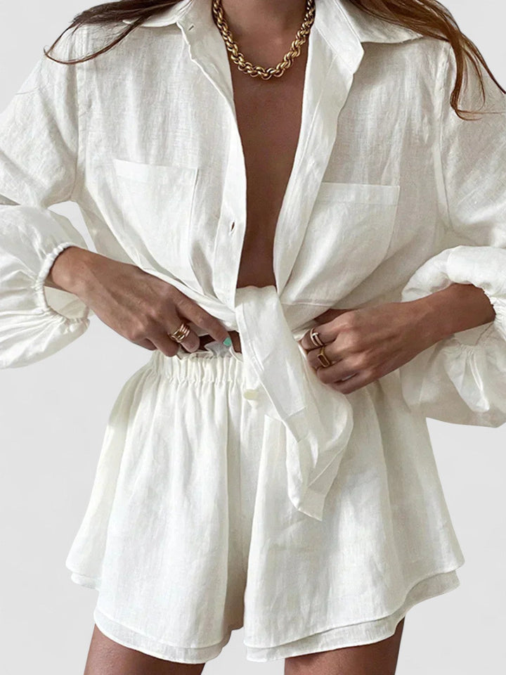 Aegean Two-Piece Shorts Set, Double-Lined