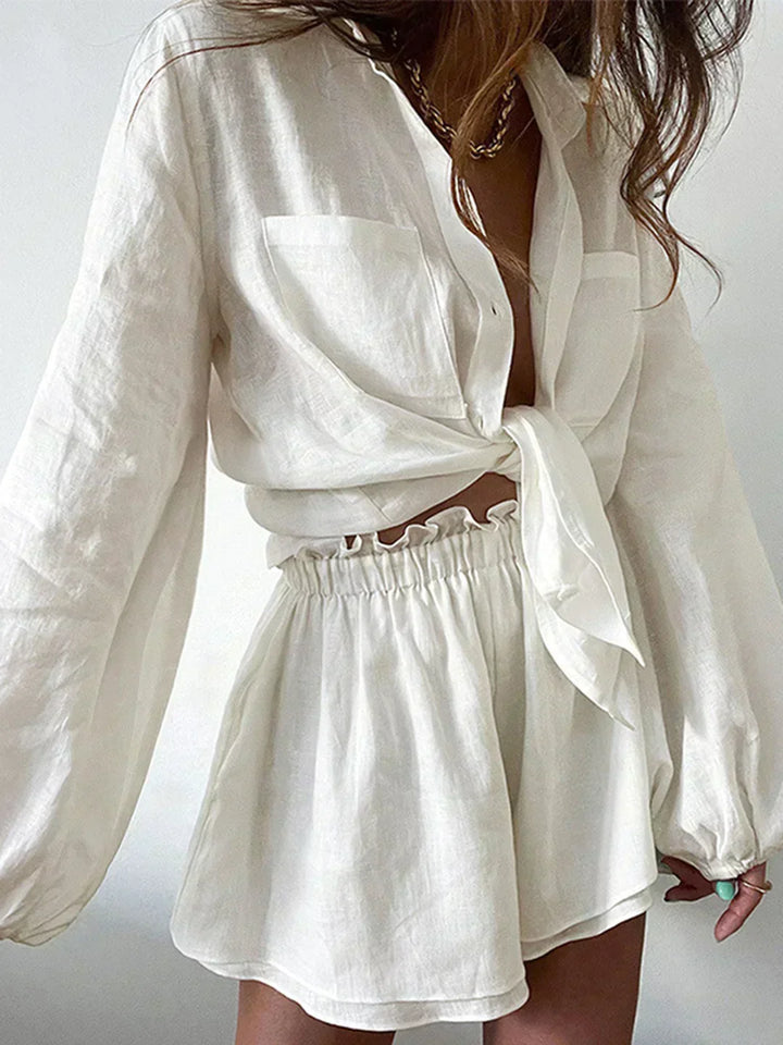 Aegean Two-Piece Shorts Set, Double-Lined