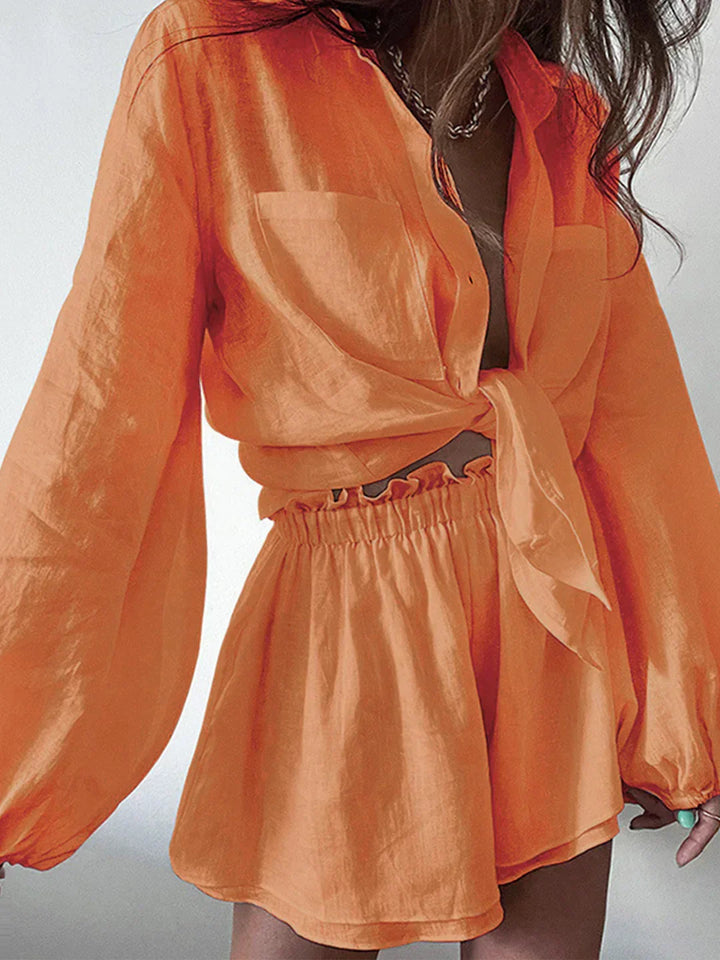 Aegean Two-Piece Shorts Set, Double-Lined
