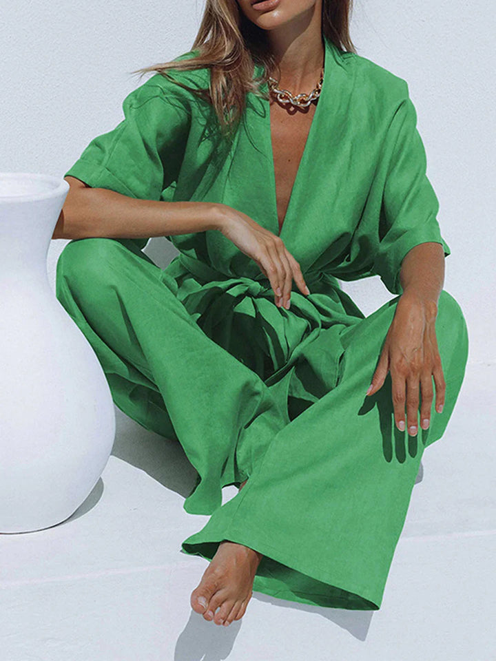Oversized Pants Set, Tied at the Waist