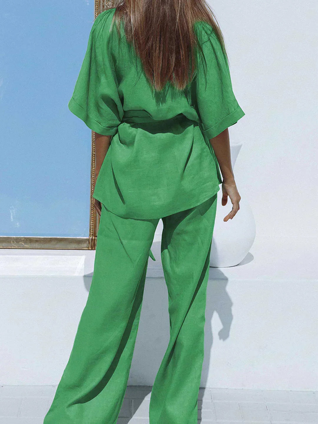 Oversized Pants Set, Tied at the Waist