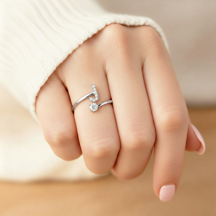 Camille - Adjustable ring with initials