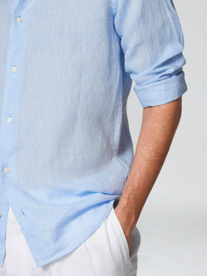 Essential linen shirt - Light blue