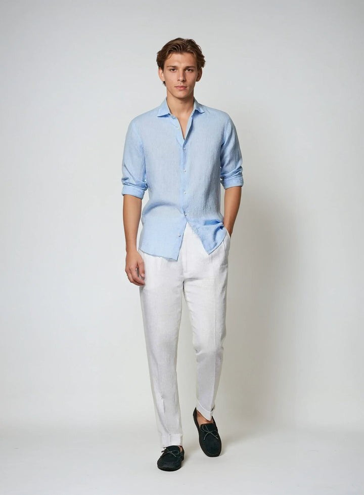 Essential linen shirt - Light blue