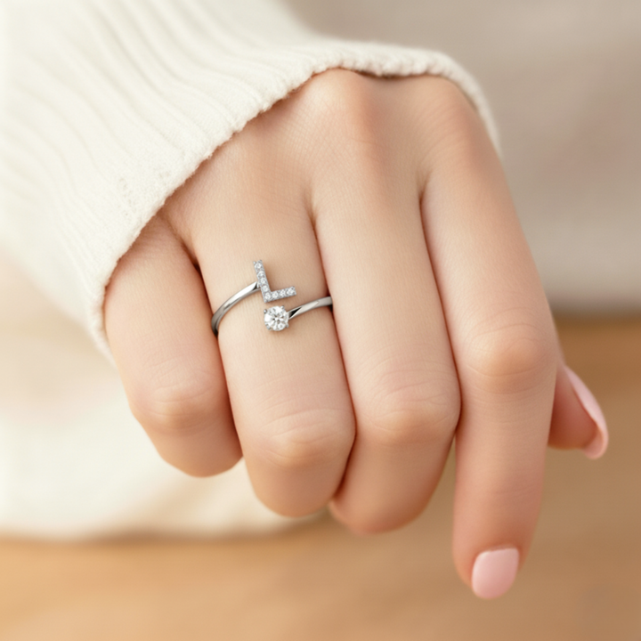 Camille - Adjustable ring with initials