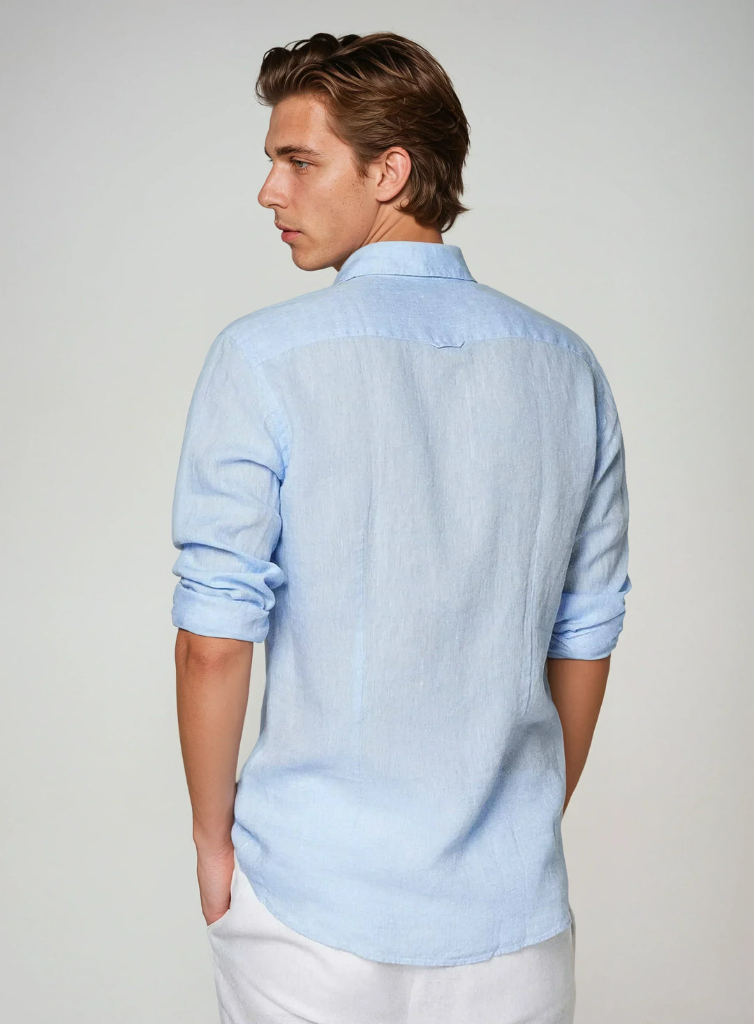 Essential linen shirt - Light blue