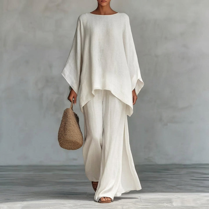 Orla - Two-Piece Set with Long Sleeves and Wide-Leg Trousers