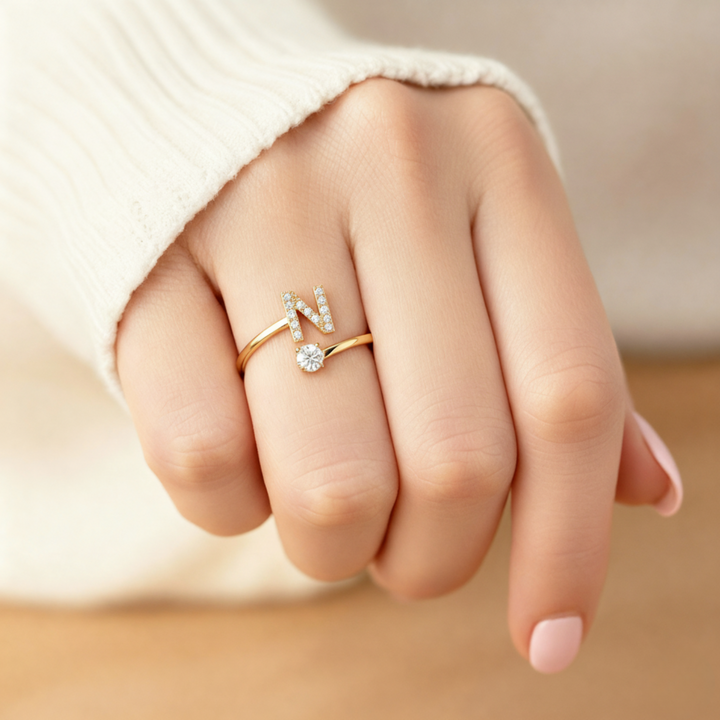 Camille - Adjustable ring with initials
