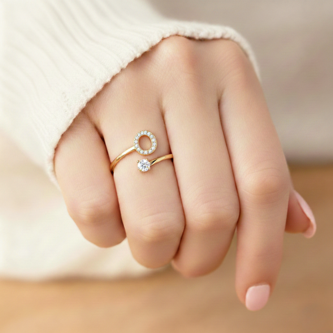 Camille - Adjustable ring with initials