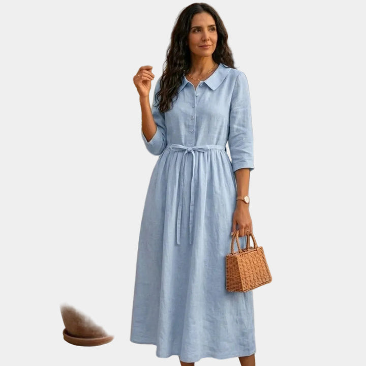 Siobhán | Light Classic Linen Dress