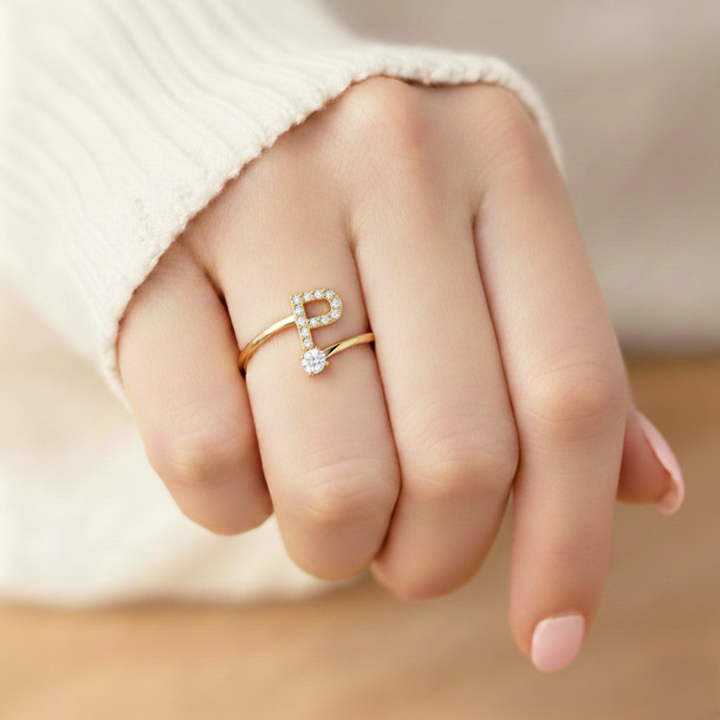 Camille - Adjustable ring with initials