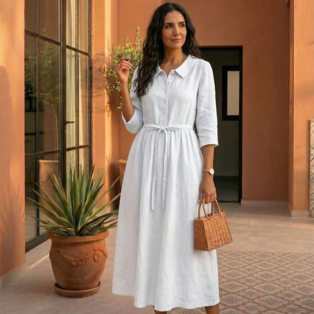 Siobhán | Light Classic Linen Dress