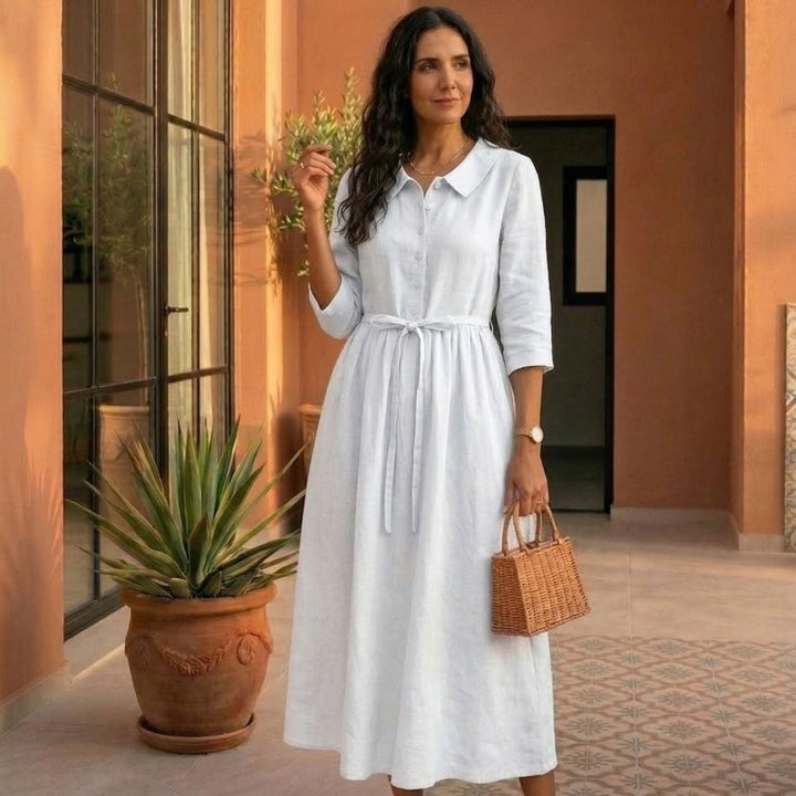 Siobhán | Light Classic Linen Dress