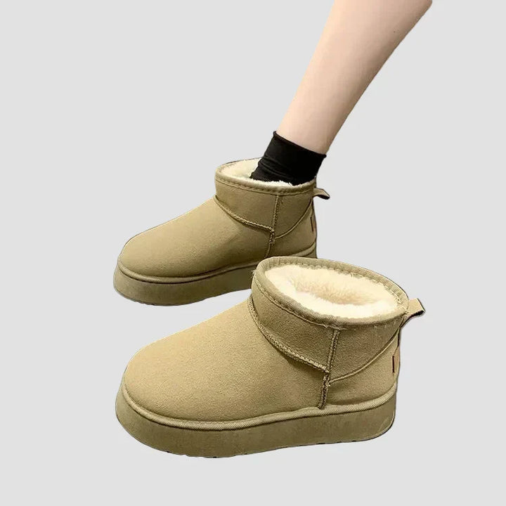 Comfortable Suede Ankle Boots with Plush Lining