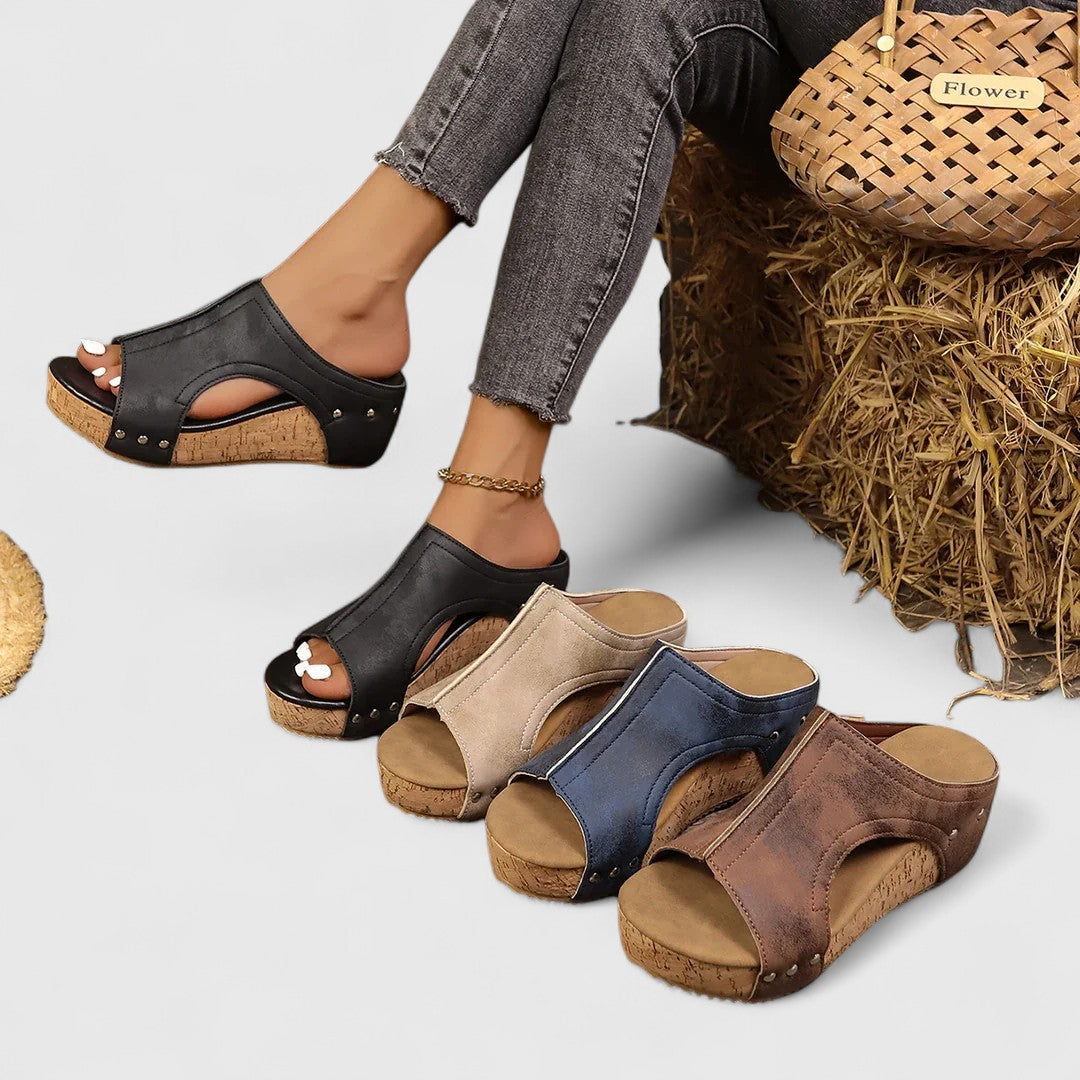 Niamh - Orthopedic Platform Sandals, Elegant Design