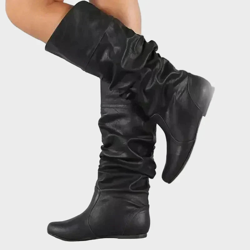 Vera - Relaxed Ankle Boots with Low Heel and Shaft