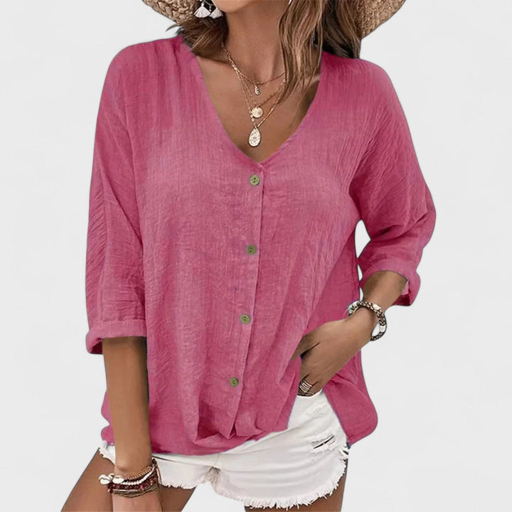 Caoimhe - Linen Summer Blouse