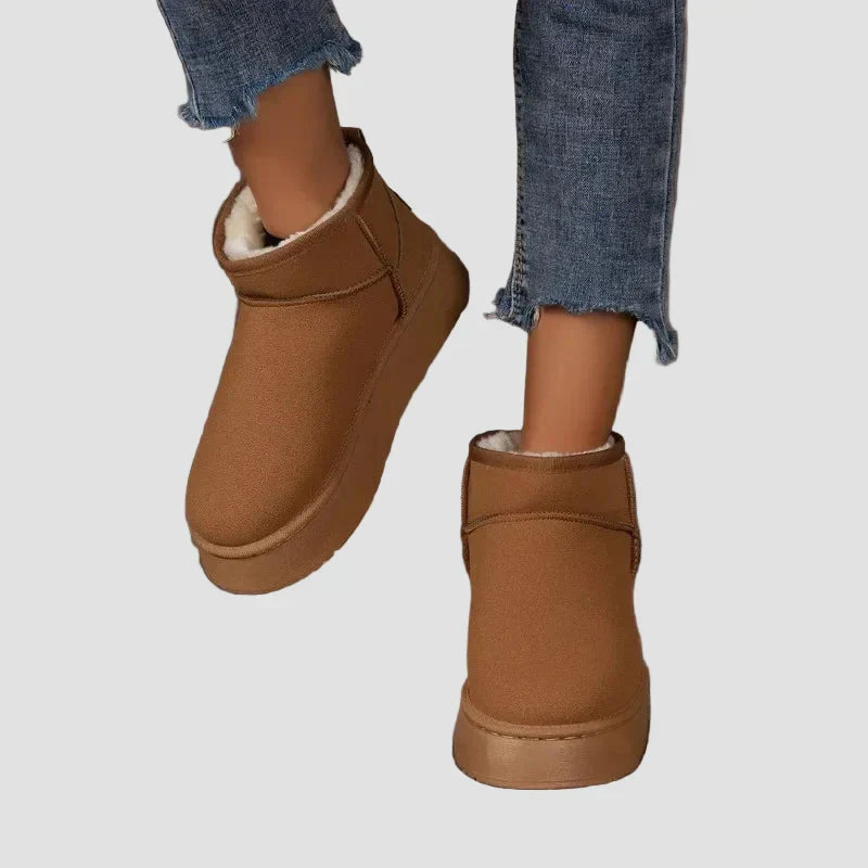 Comfortable Suede Ankle Boots with Plush Lining