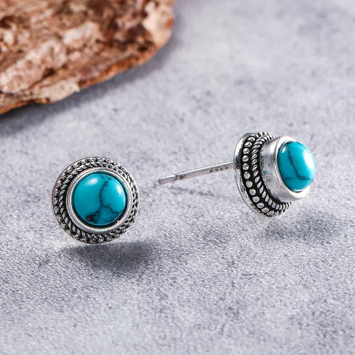 Vintage Boho Turquoise Earrings