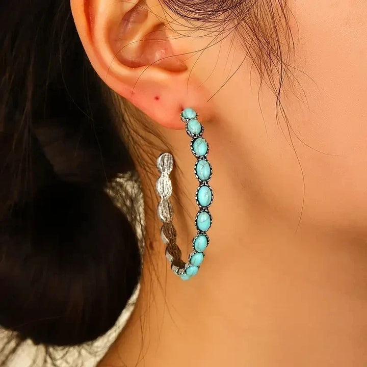 Vintage Boho Turquoise Earrings
