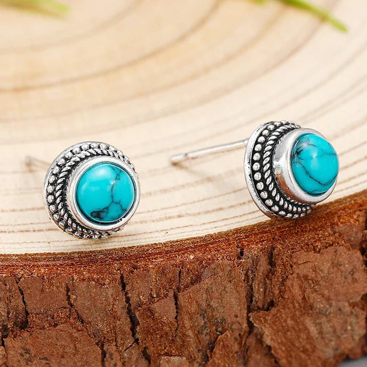 Vintage Boho Turquoise Earrings