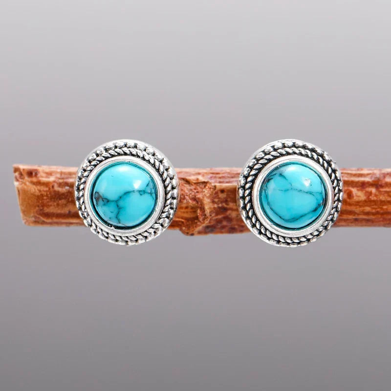 Vintage Boho Turquoise Earrings