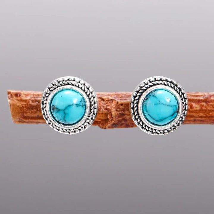 Vintage Boho Turquoise Earrings