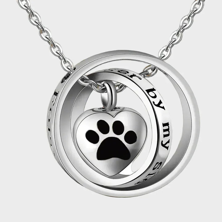 «You are no longer with me, forever in my heart» - Stainless Steel Ash Necklace with Imprint