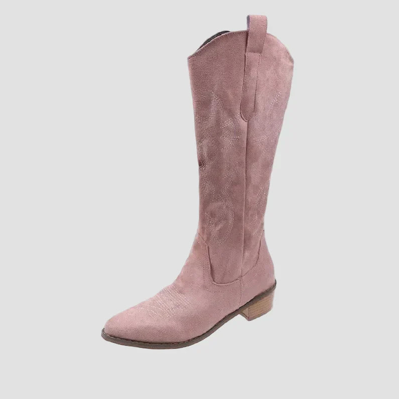Aoife - Western Cowboy Boots in Suede