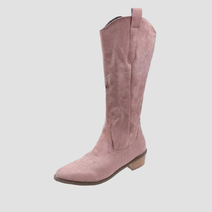 Aoife - Western Cowboy Boots in Suede