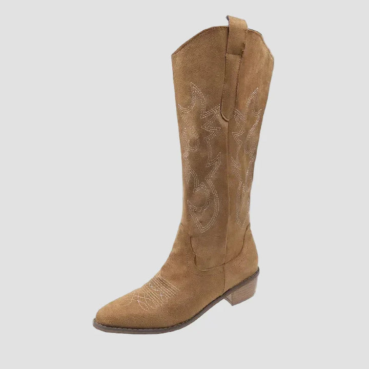 Aoife - Western Cowboy Boots in Suede