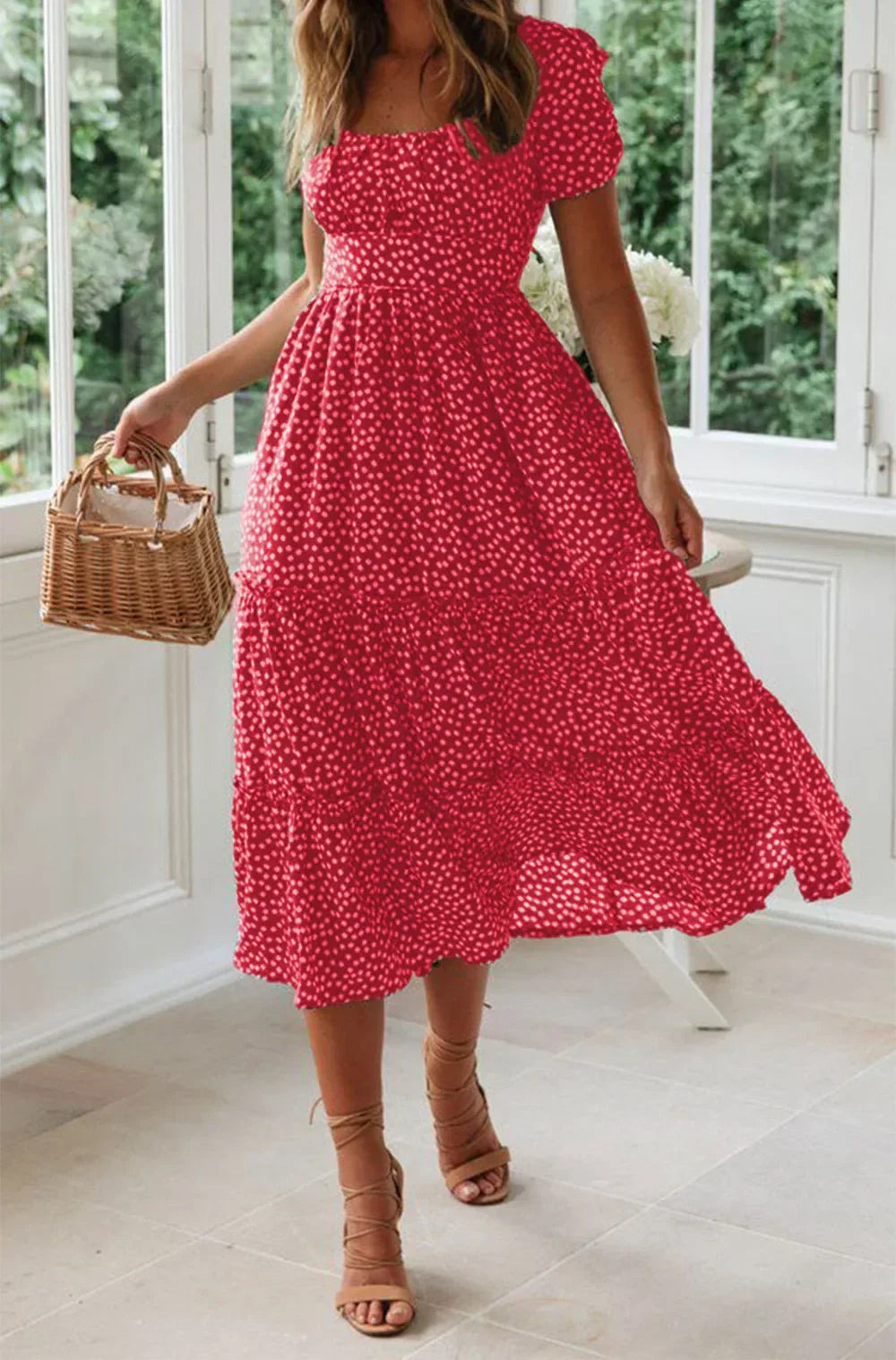 Julia | Midi dress with floral print