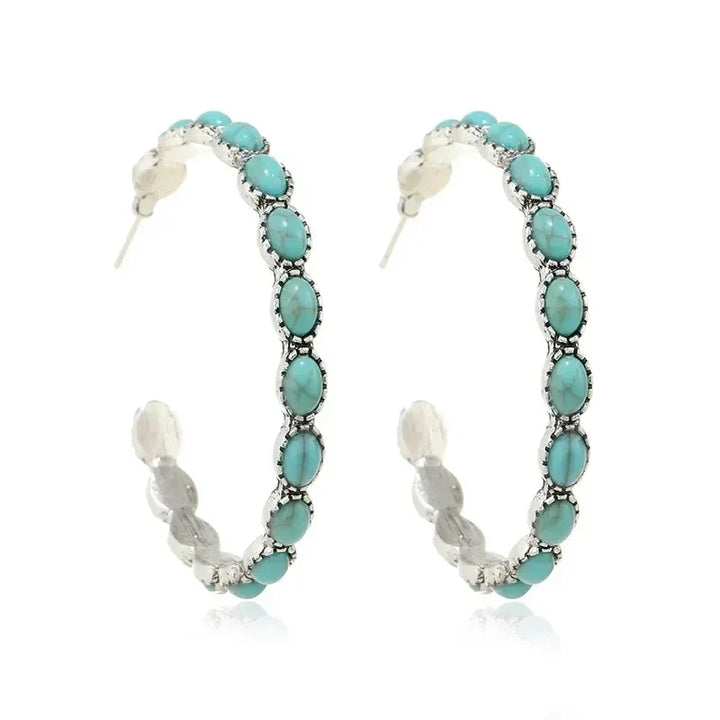 Vintage Boho Turquoise Earrings