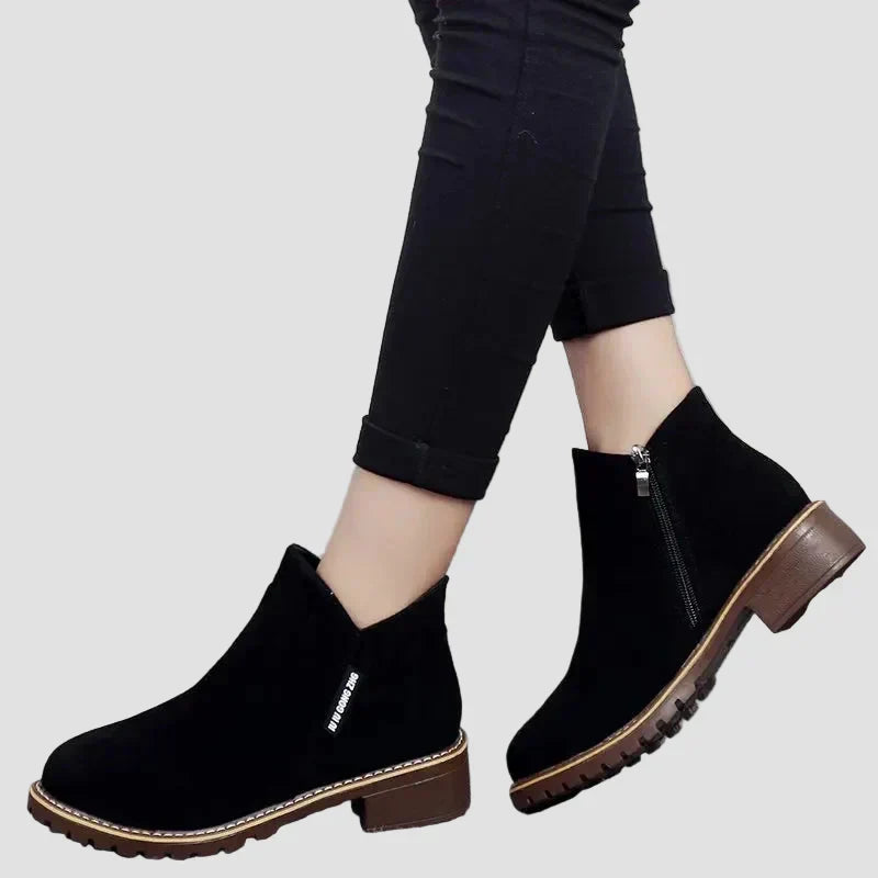 Premium Orthopedic Leather Boots with Heel for Winter
